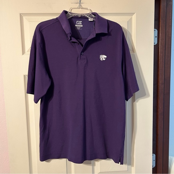 K-State Wildcats Cutter & Buck Men's Large Purple Polo Shirt - Picture 1 of 5